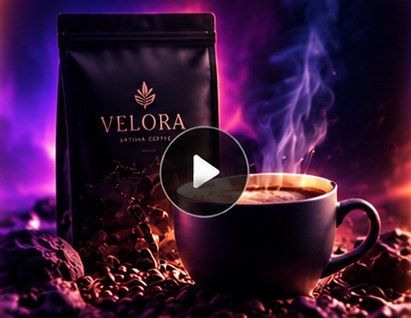 Product advertising video for a coffee brand